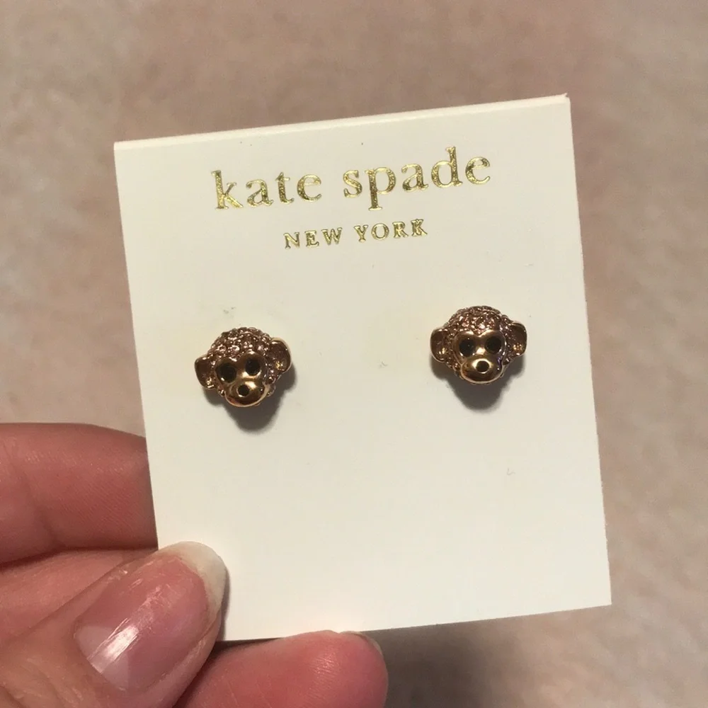 Kate Spade Gold Bear Earrings - Picture 1 of 3